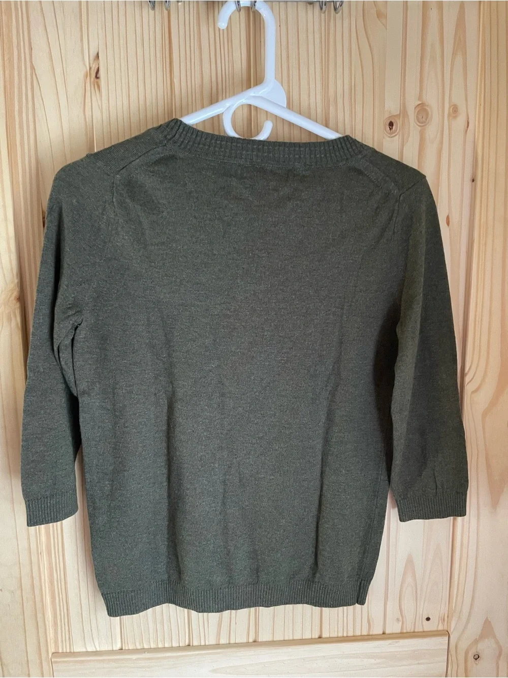 Banana Republic Olive Green Women's Crewneck Sweater